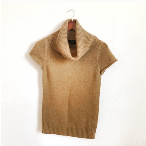 BCBG Maxazria Short Sleeve Cowl Wool Neck Sweater - Picture 1 of 6